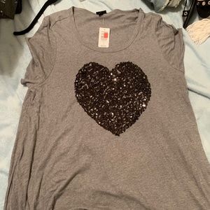 Torrid Sequined Heart Tunic